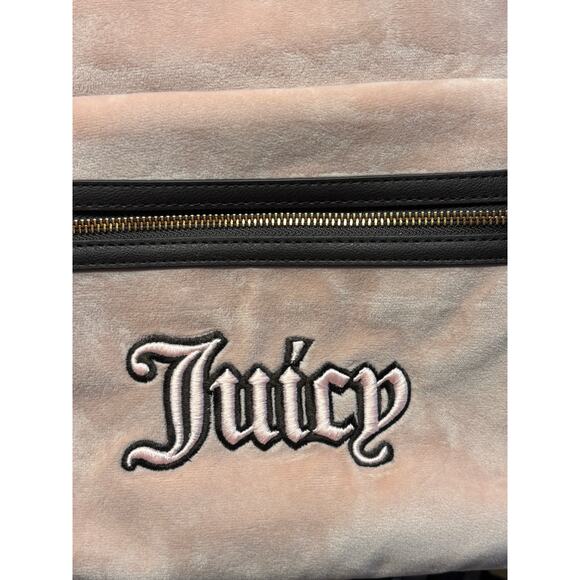 Juicy Couture Queen of Everything Velour Backpack Dusty Blush NWT - Picture 3 of 8